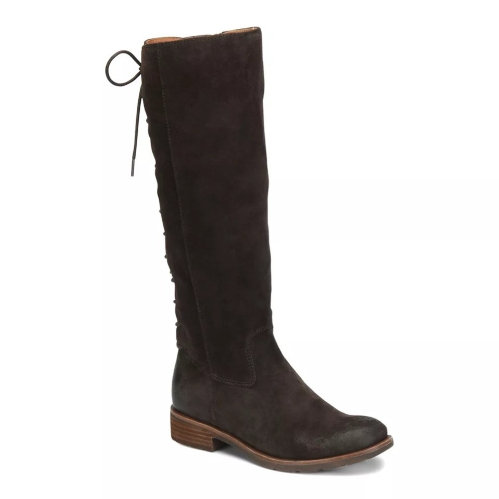 SOFFT Sharnell II Tall Brown Suede Lace-Up Boots 8 - Picture 3 of 16